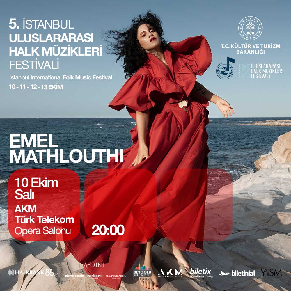 Emel Mathlouthi 10 Ekim Salı AKM Türk Telekom Opera Sahnesi 20.00