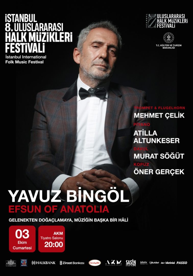 Yavuz Bingöl Efsun of Anatolia konser afişi, 3 Ekim 2026, AKM